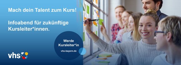 Werbebanner Aufruf Kursleiter:in zu werden